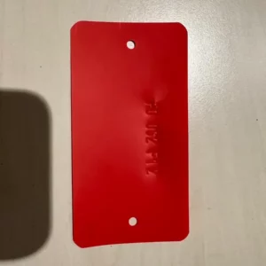 Kabellabelplaatje rood met bedrukking
