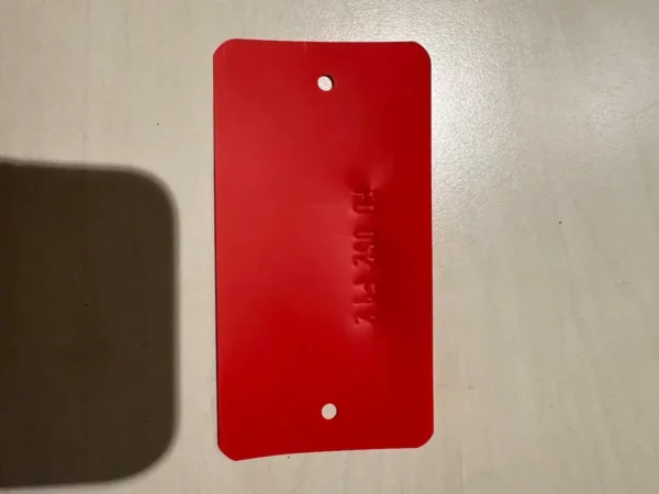 Kabellabelplaatje rood met bedrukking